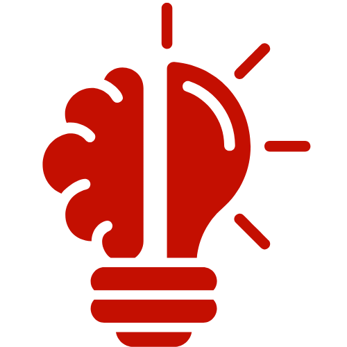 Light bulb and brain icon