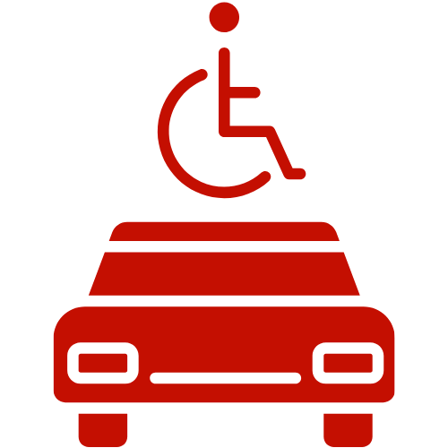 Car and wheelchair icon
