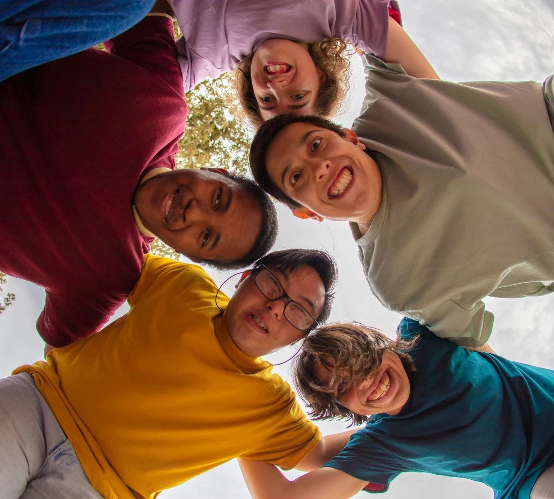 Group of friends smiling at camera